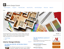 Tablet Screenshot of interiordesignschools.org